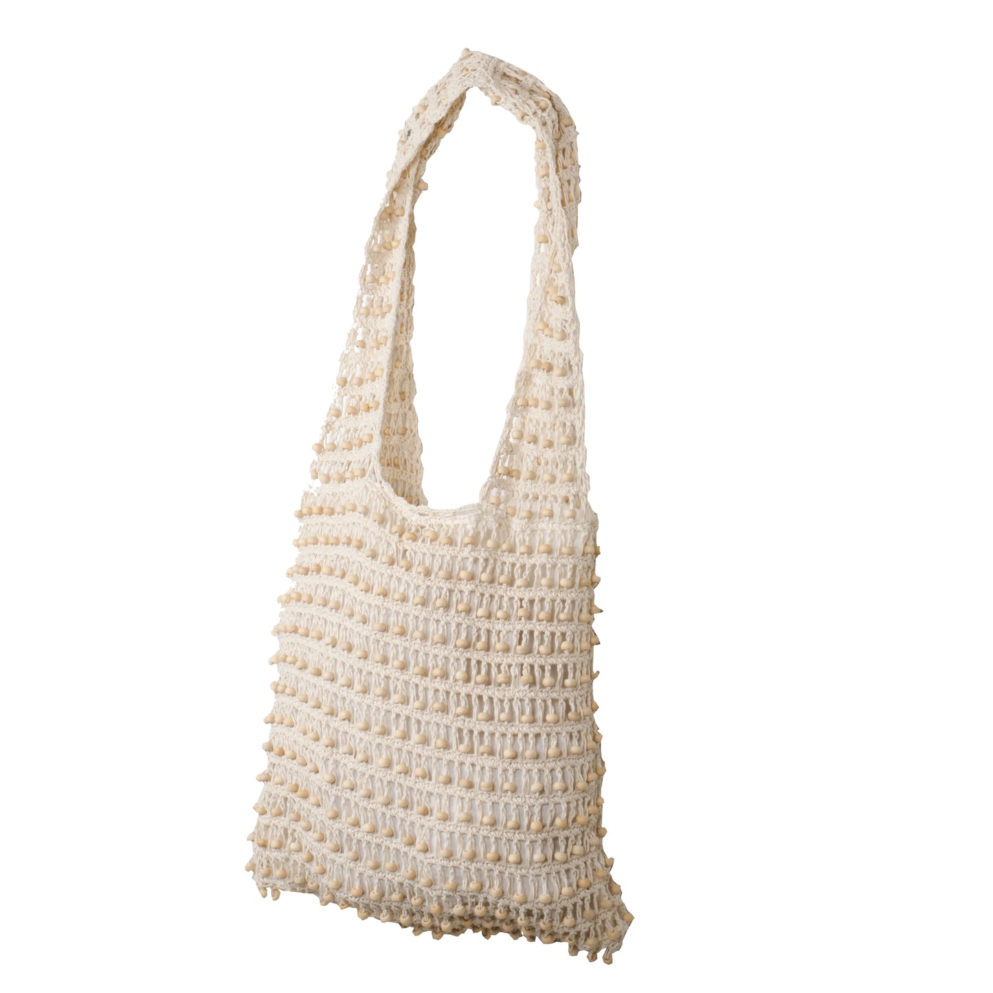 Sac filet perlé blanc